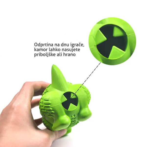 Igrača kamor lahko nasujemo priboljške