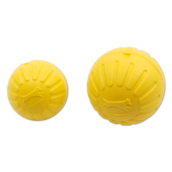 Pawona penasta rumena žogica, dve velikosti