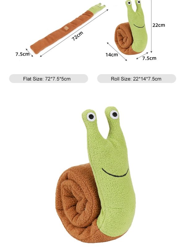 Miselna igrača za pse polžek Bogdan s šestimi žepki za skrivanje hrane