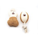 Kost in rugbi žogica in platna z vrvjo