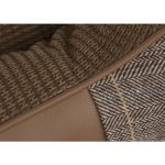 Scruffs pasja postelja rjava z usnjenim robom