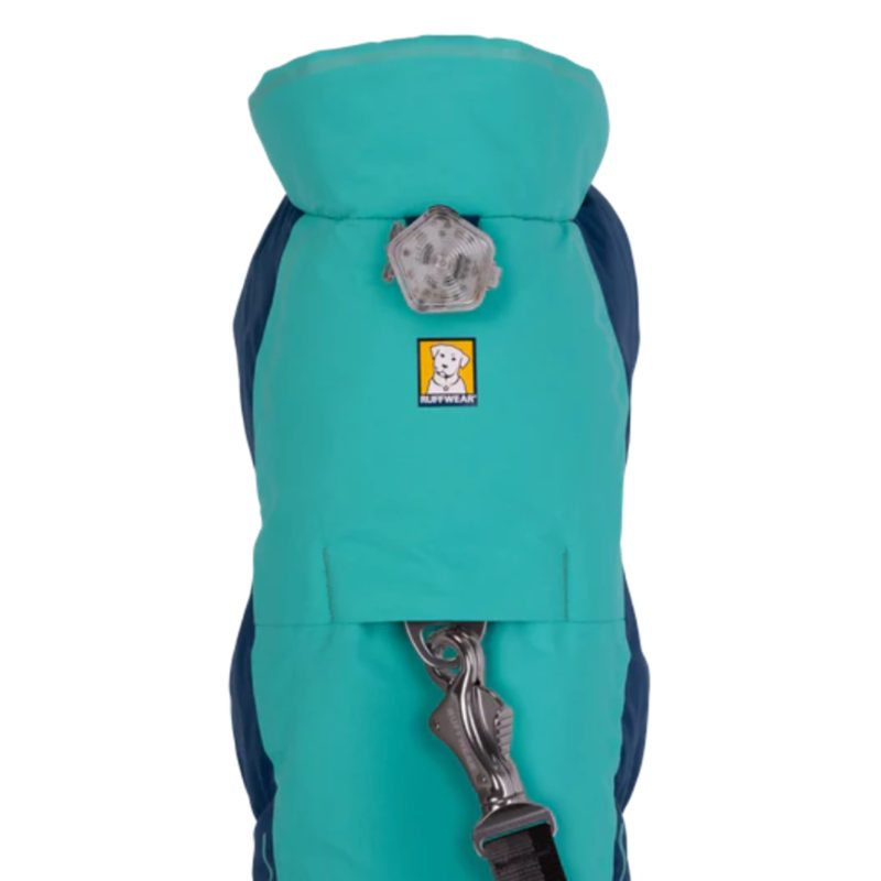 Ruffwear zimski plašč Vert v modro turkizni barvi