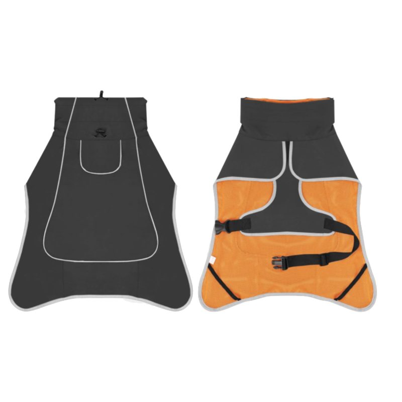 Pawona dežni plašč za pse Rainwoof v črni barvi