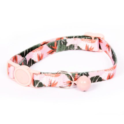 Pawona ovratnica za mačke Baby Pink Jungle